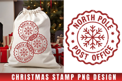 Christmas Stamp Clipart, Christmas Retro sublimation PNG Product Image 1