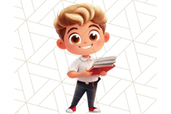 Boy Teacher Clipart, Classroom PNG, Cute School Teacher Art Product Image 10