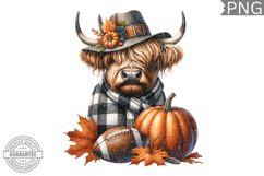 Fall Cow And Pumpkin Sublimation - High Quality 300 Dpi Product Image 1