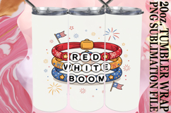 Refreshing days 20oz tumbler wrap, Patriotic Product Image 1