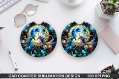 Mythical Car Coaster Sublimation| Mythical Coaster PNG Product Image 1