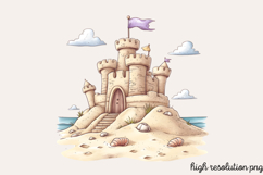 Watercolor Coastal Clipart PNG Product Image 1