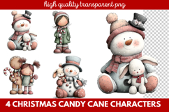 Christmas Candy Cane Characters Clipart Product Image 1