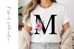 Alphabet, Letters, Monogram, Purple and Pink Flowers Product Image 1