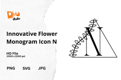 Innovative Flower Monogram Icon Product Image 1