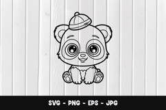 Cute kawaii baby bear svg design Product Image 1