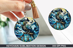 Parrot Keychain Sublimation - Halloween Keychain PNG Design Product Image 1