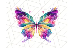 Colorful Butterfly Clipart PNG Clipart, Rainbow Butterfly Product Image 2