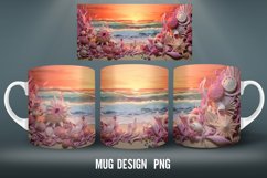 3D Beach Mug Wrap Sublimation Designs|6 Mug Wrap Designs Product Image 7