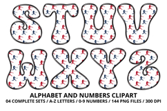 Baseball Sport Alphabet png clipart, baseball letters doodle Product Image 4