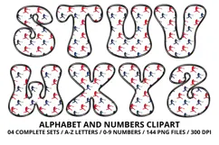 Baseball Sport Alphabet png clipart, baseball letters doodle Product Image 4