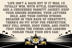 Checkered Varsity Font | Racing Font | Retro Display Font Product Image 3