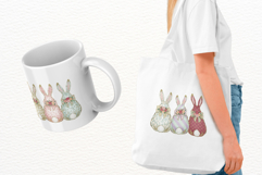 Hand-Drawn Easter Bunnies Clipart Product Image 3