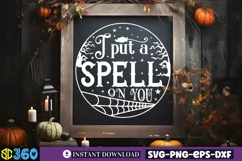 I put a spell on you SVG, Halloween Door Sign SVG Product Image 4