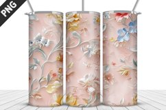Flowers Tumbler Wrap | Sublimation Design | Tumbler PNG Product Image 1