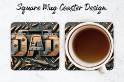 Dad Mug coaster | Coaster | Sublimation Design Product Image 1