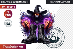 Halloween Character Boots - Spooky Gothic Clipart PNG Product Image 1