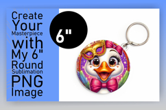 Creative Keychain Round PNG Artwork , Goose Product Image 1