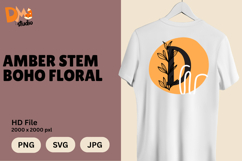 Amber Stem Boho Floral Monogram Product Image 1