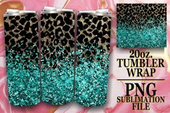 Leopard Print Tumbler Wrap - Glitter Spectra 20oz Product Image 1