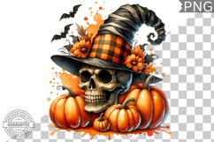 Halloween Skull Sublimation - Clipart PNG Design Product Image 1