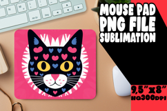 RADIANT mouse mat Sublimation Ideas, Cute Cat Product Image 1