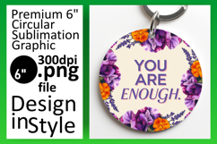 Playful Round Design Keychain PNG , Religious Product Image 1