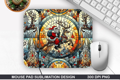 Santa Mouse Pad Sublimation, Christmas Mouse Pad PNG Design Product Image 1