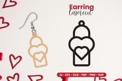 Valentine Earring Laser Cut Product Image 1
