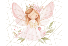 Pastel Pink Fairy Garden Clipart, Enchanted Cottagecore Png Product Image 2