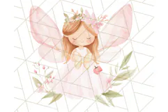 Pastel Pink Fairy Garden Clipart, Enchanted Cottagecore Png Product Image 2