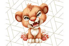 Adorable Angry Animals Clipart PNG, Cute Moody Faces Png Product Image 2