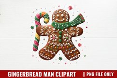 Gingerbread Man Clipart PNG Product Image 1