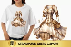 steampunk dress Clipart, steampunk dress png Product Image 1