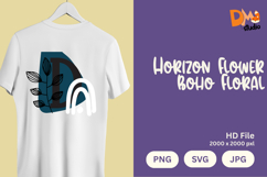 Horizon Flower Boho Floral Monogram Product Image 1