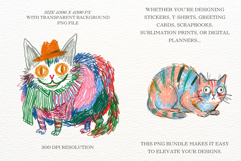 Quirky Funny Autumn Cat Clipart Product Image 2