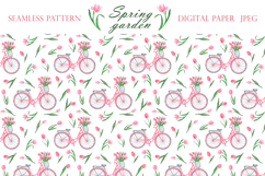 Pink tulips watercolor set. Flowers. Rustic. Product Image 14