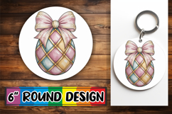 Blissful Round Sublimation Ornaments PNG, Easter Egg Product Image 1