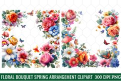 Floral bouquet spring Clipart, Watercolor Floral Clipart Product Image 1