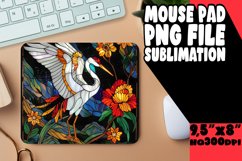 Stunning Stained Glass Bird Mouse Pad Design for Product Image 1
