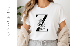 Alphabet, Letters, Monogram, Black flowers Product Image 1