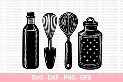 Kitchen Utensil Clipart Set - Kitchen Tools SVG Clipart Product Image 1