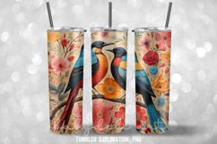 Birds style mexican Tumbler Sublimation Design Product Image 2