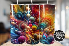 Colored Water Drops Tumbler Warp - Tumbler PNG Design Product Image 1
