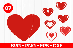 Red Heart Love Icon Valentine SVG PNG Product Image 1
