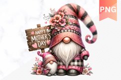 Happy Mother&#039;s Day Sublimation Gnome- PNG Design Product Image 1