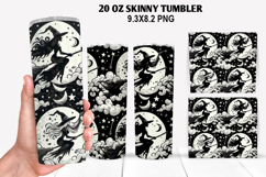 Halloween Skinny Tumbler 20oz Wrap Design, Halloween Tumbler Product Image 1