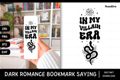 Dark Romance Bookmark Saying SVG | In My Villain Era Product Image 1