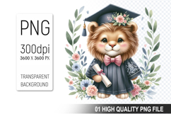 Graduation Animals Clipart PNG Bundle, High Quality PNG File Product Image 8