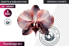 Rose Gold Pink flowers Clipart, Abstract Flowers Wedding PNG Product Image 1